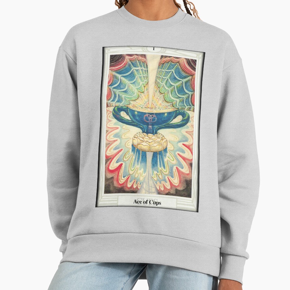 Ace Of Cups Troth Tarot Design Sweatshirt - Image 5