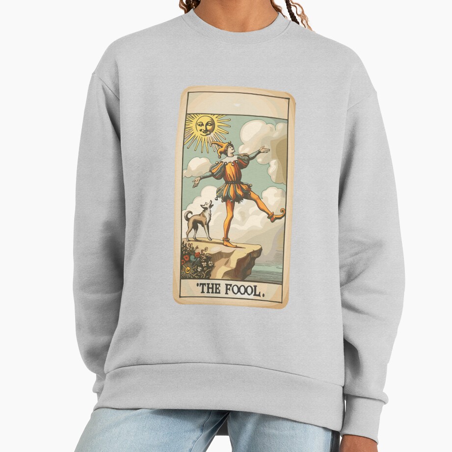 The Fool Halloween Vintage Tarot Design Sweatshirt - Image 4