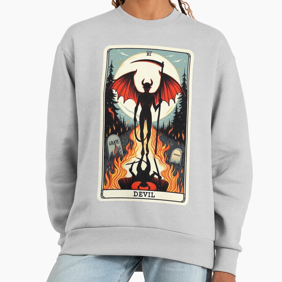 The Devil Tarot Arcana Design Sweatshirt - Image 4