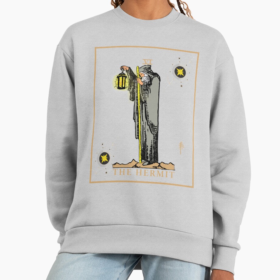 The Hermit Fortune Telling Tarot Design Sweatshirt - Image 4