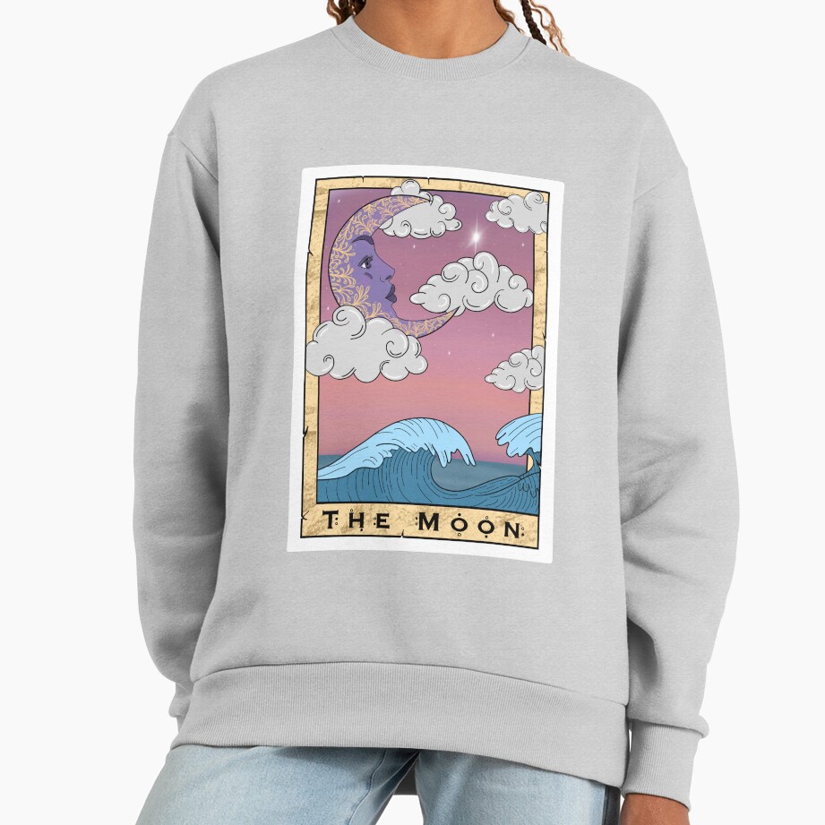 The Moon Tarot Celestial Design Sweatshirt - Image 4
