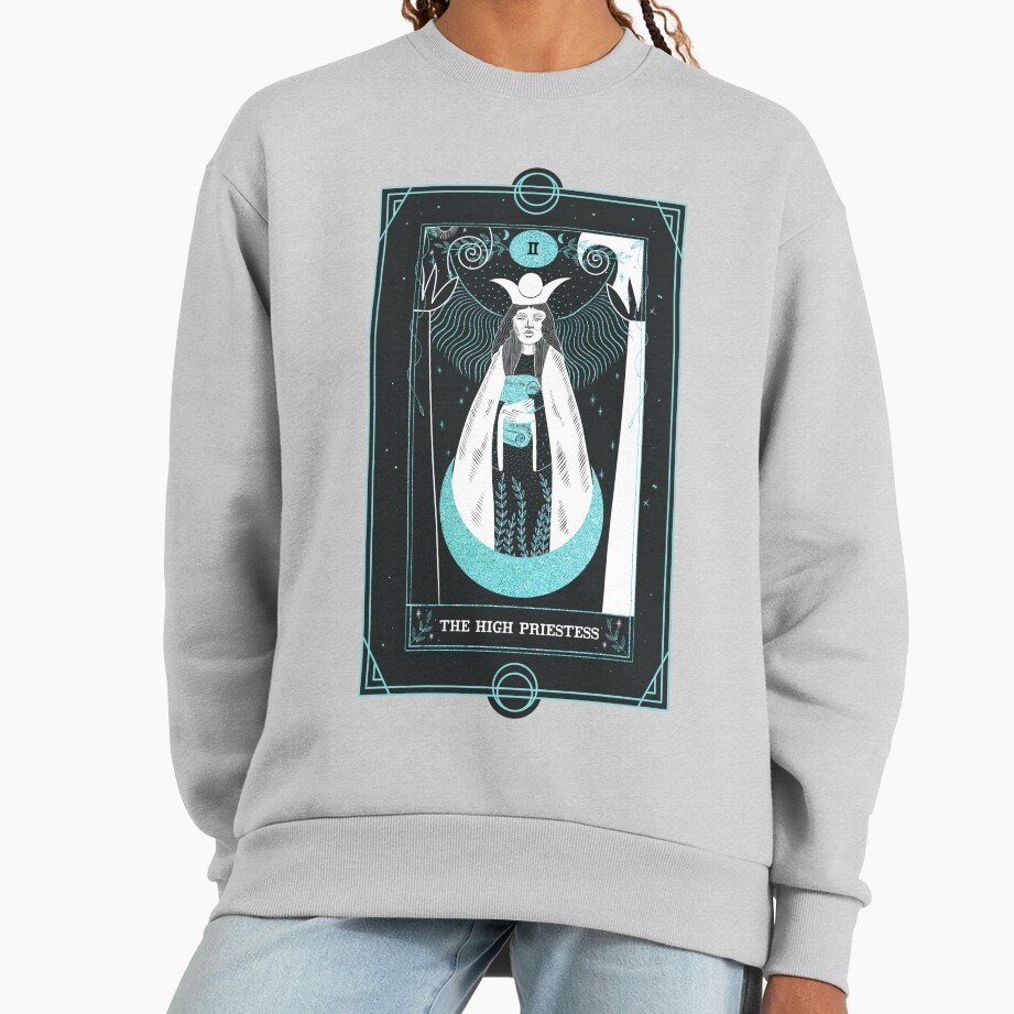 The High Priestess Tarot Arcana Design Sweatshirt - Image 4