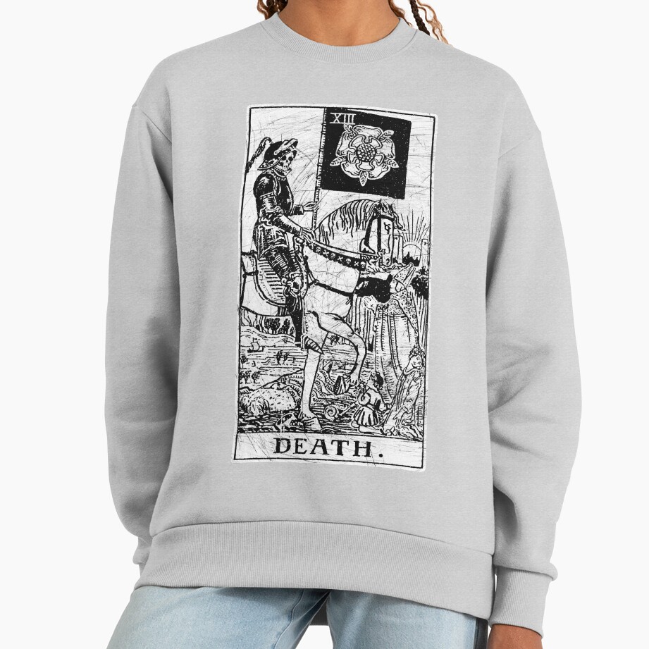 Death Major Arcana Occult Tarot Design Sweatshirt - Image 4