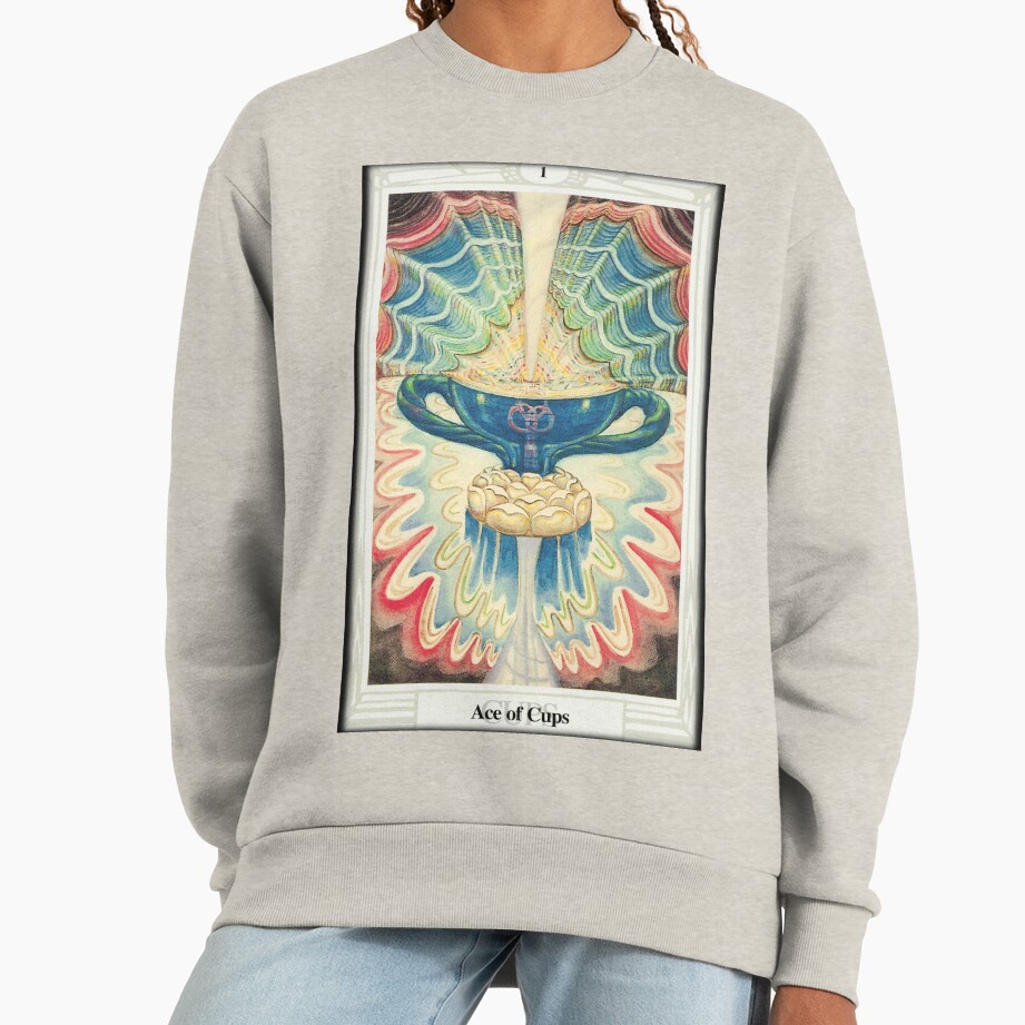 Ace Of Cups Troth Tarot Design Sweatshirt - Image 4