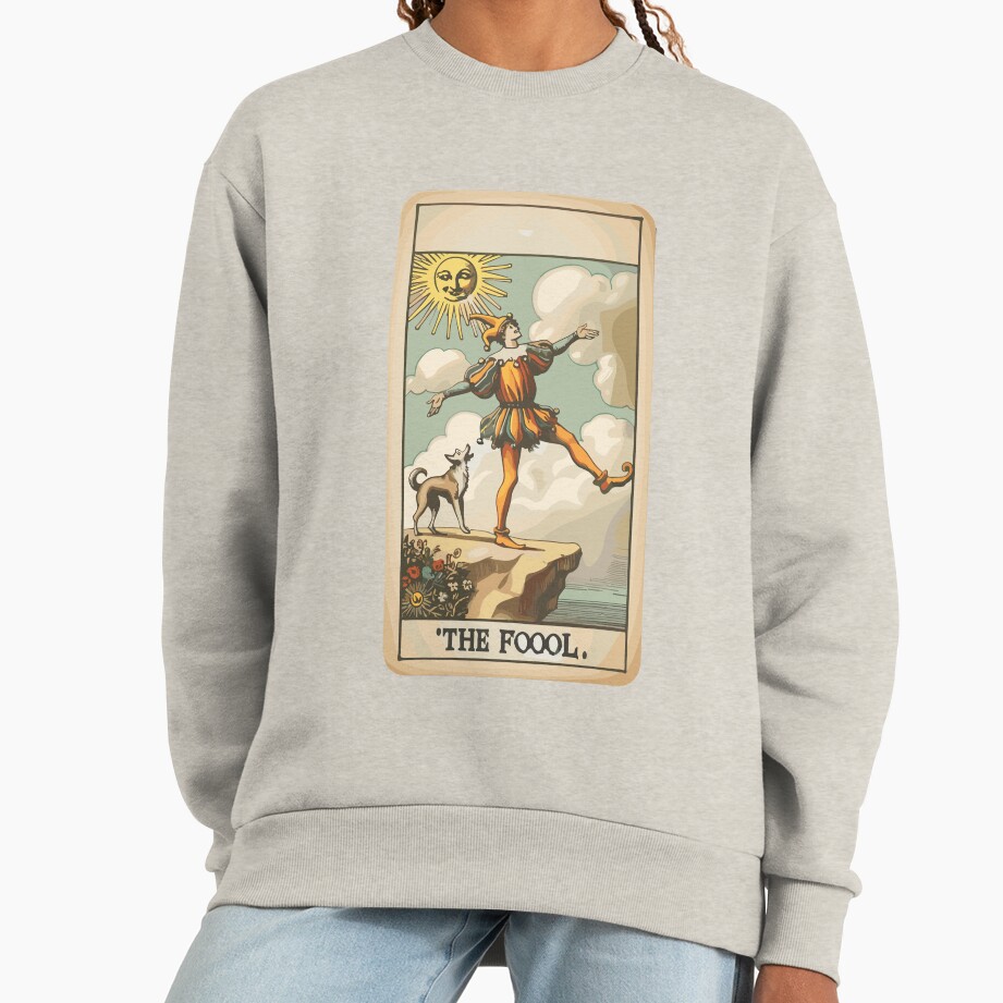 The Fool Halloween Vintage Tarot Design Sweatshirt - Image 3