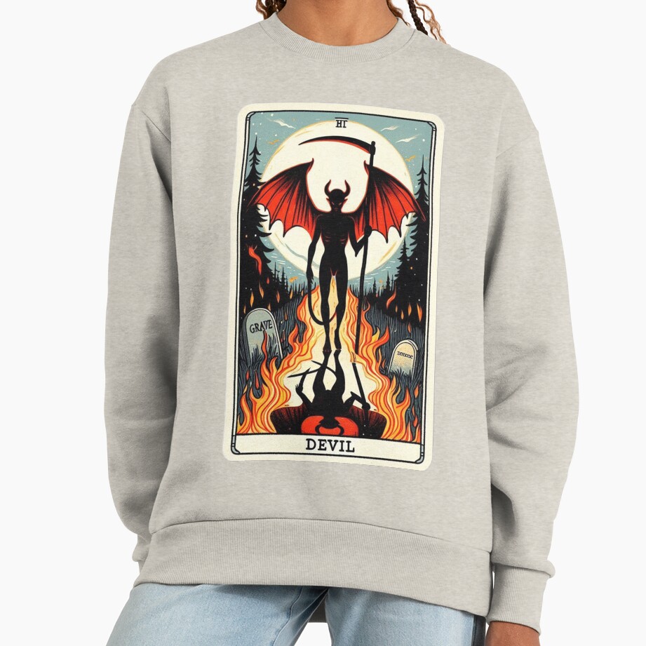The Devil Tarot Arcana Design Sweatshirt - Image 3