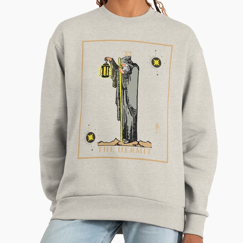 The Hermit Fortune Telling Tarot Design Sweatshirt - Image 3