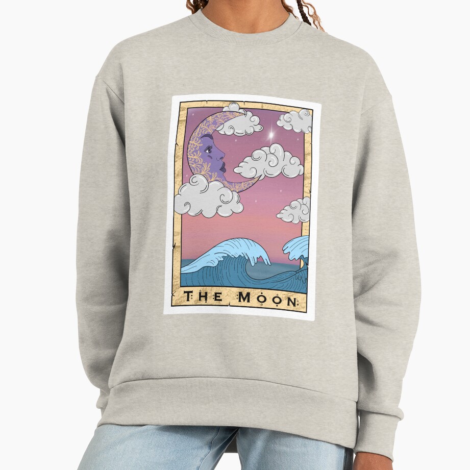The Moon Tarot Celestial Design Sweatshirt - Image 3
