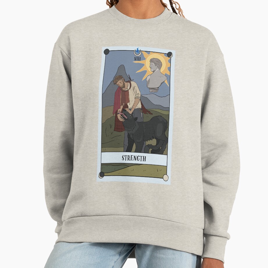 Strength Lunamand Tarot Mystic Design Sweatshirt - Image 4
