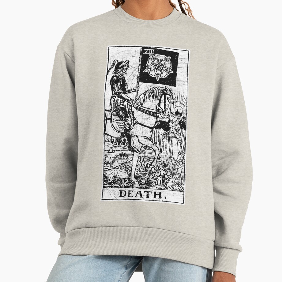 Death Major Arcana Occult Tarot Design Sweatshirt - Image 3