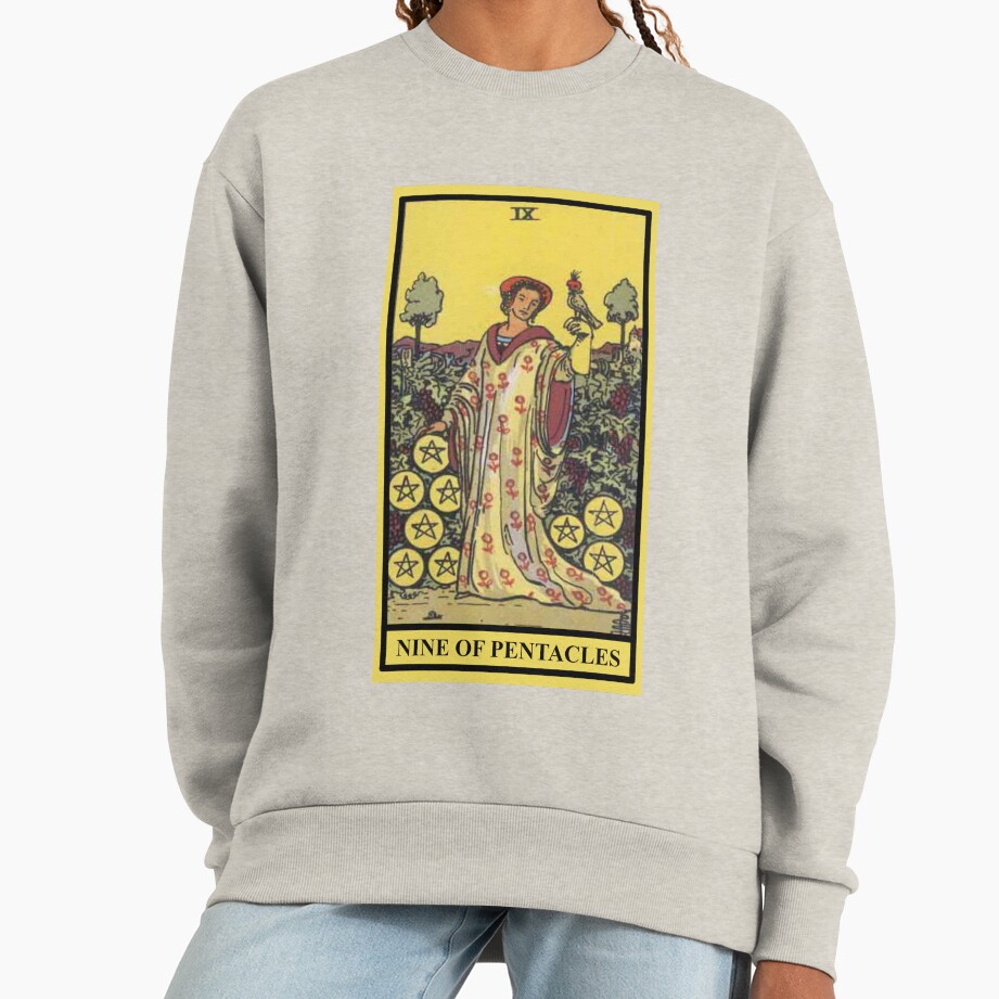 Nine Of Pentacles Tarot Design Sweatshirt