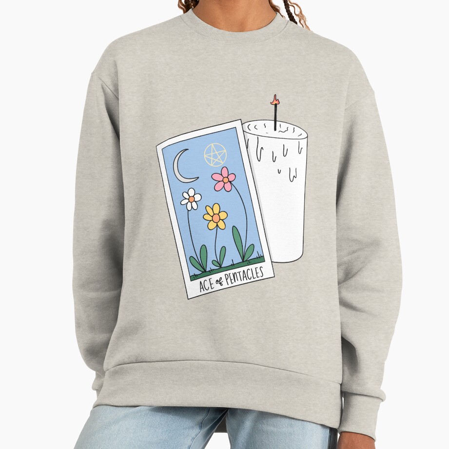 Ace Of Pentacles Mystic Design Sweatshirt - Image 3