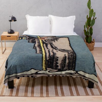 The Hermit Ix Tarot Design Throw Blanket