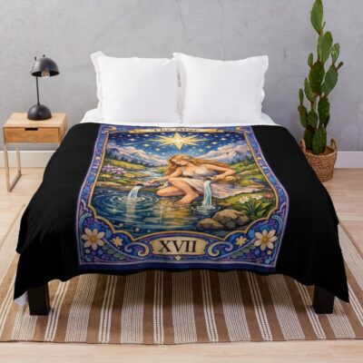 The Star Mystic Tarot Design Throw Blanket