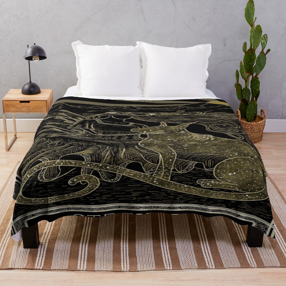 Strength Kinner Tarot Deck Design Throw Blanket