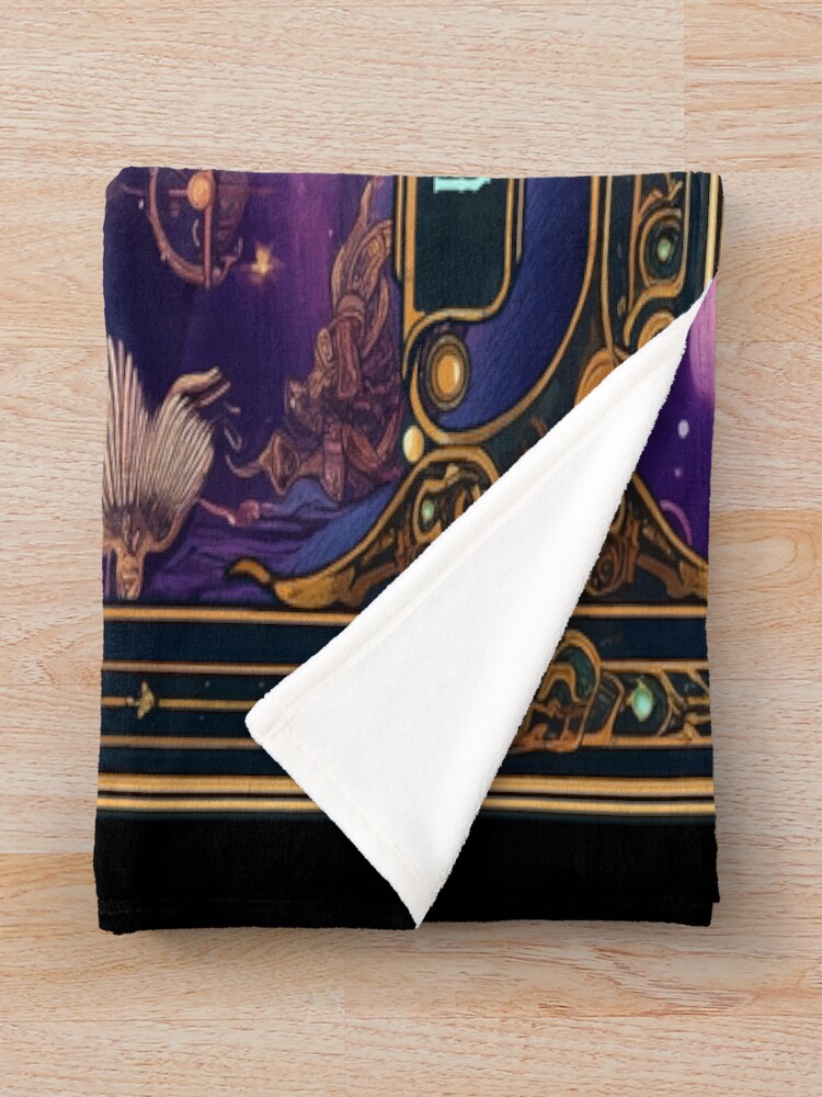 Wheel Of Fortune Classic Tarot Design Throw Blanket - Image 2