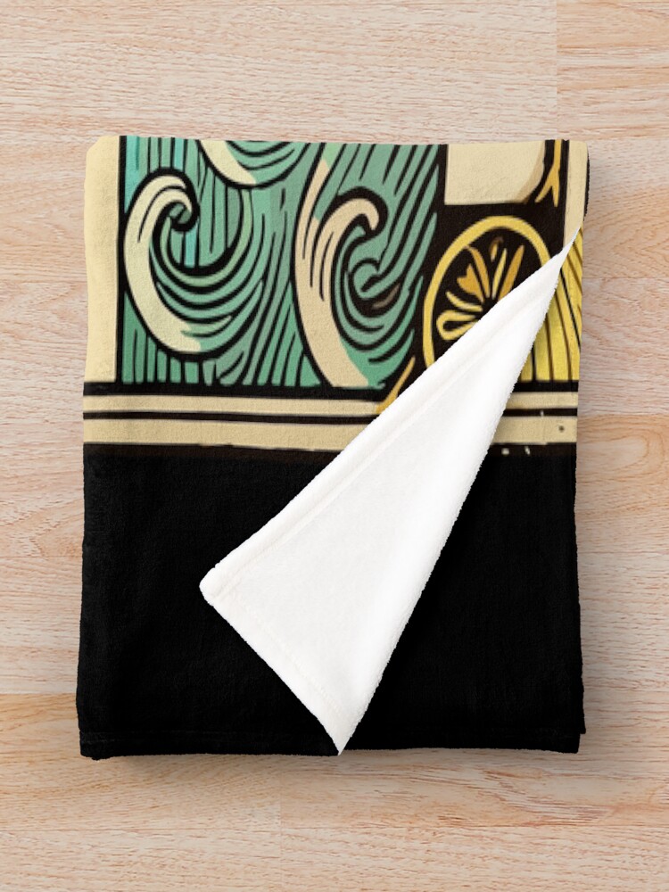 The Fool Halloween Vintage Tarot Design Throw Blanket - Image 2