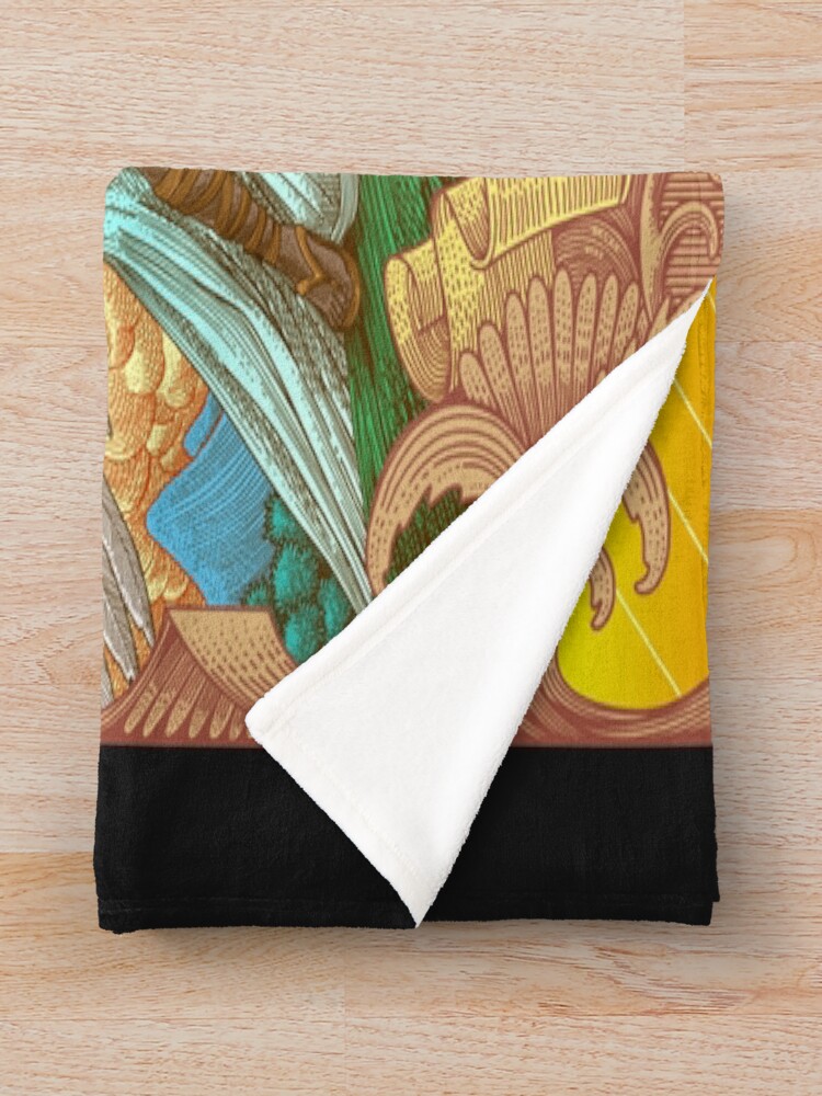 Strength Tarot Mystic Illustration Design Throw Blanket - Image 2