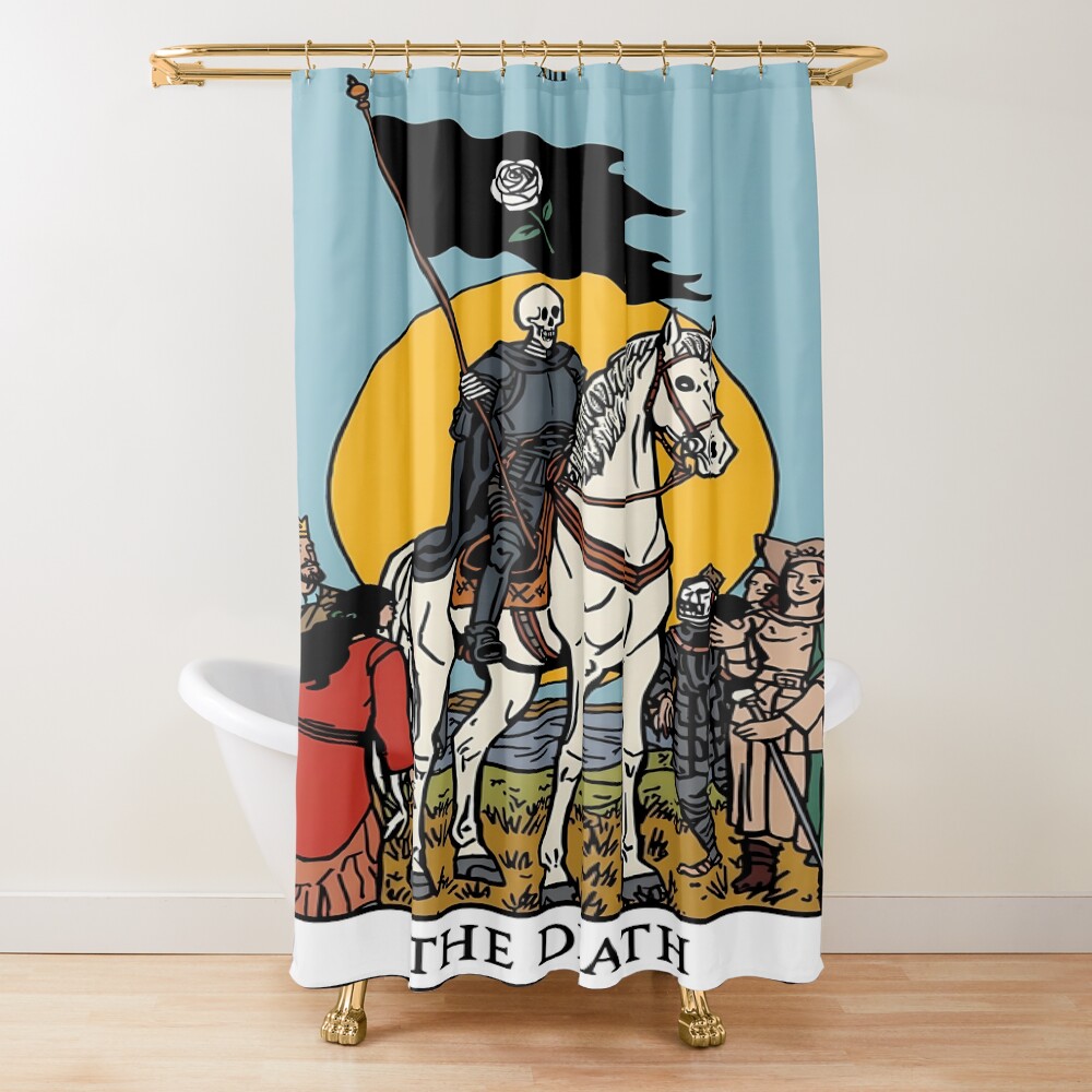 Death Embrace Change Tarot Design Shower Curtain