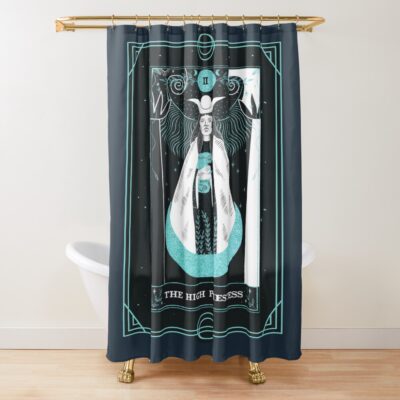 The High Priestess Classic Tarot Design Shower Curtain