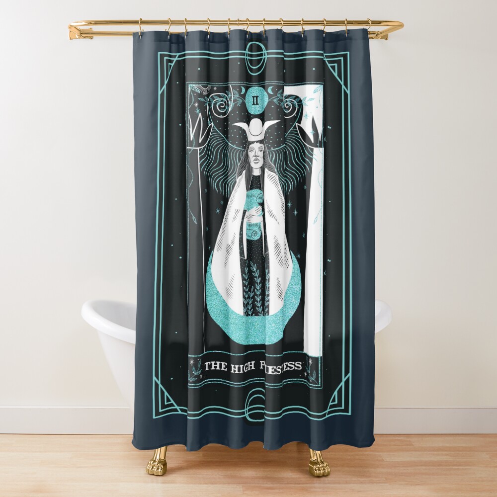 The High Priestess Classic Tarot Design Shower Curtain