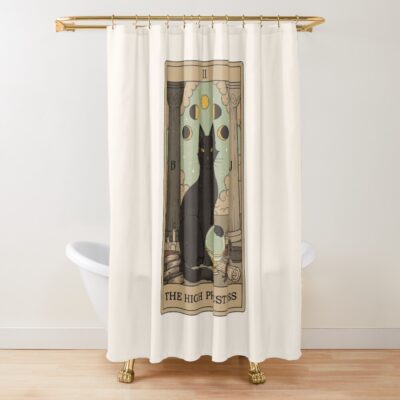 The High Priestess Celestial Tarot Design Shower Curtain