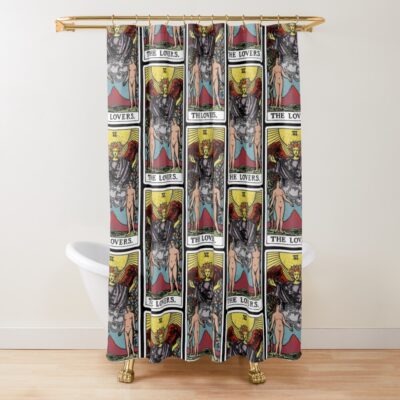 The Lovers Major Arcana Occult Tarot Shower Curtain