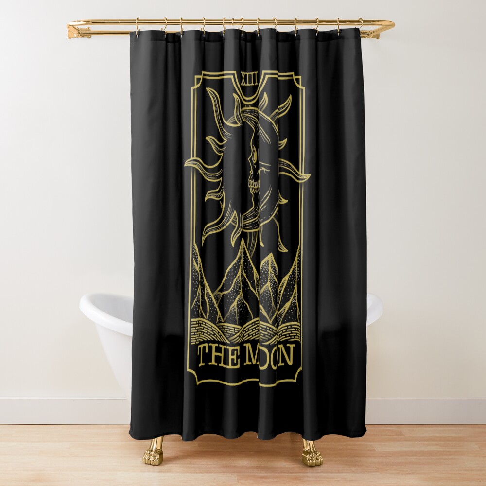 The Moon Mystic Tarot Design Shower Curtain