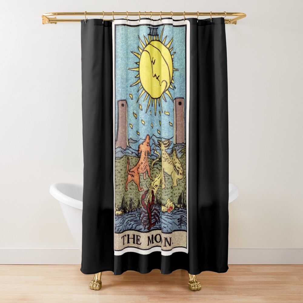 The Moon Xviii Tarot Design Shower Curtain