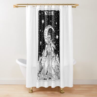 The Moon Classic Tarot Design Shower Curtain