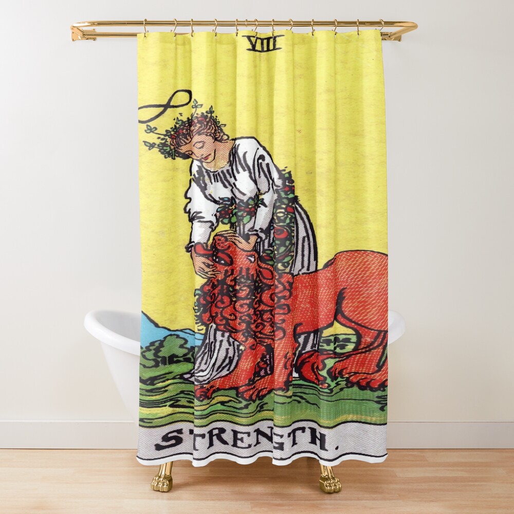 Strength Tarot Classic Card Design Shower Curtain