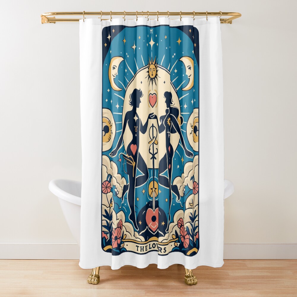 The Lovers Classic Tarot Design Shower Curtain
