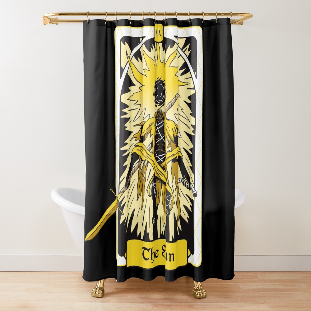 The Sun Tarot Mystic Design Shower Curtain