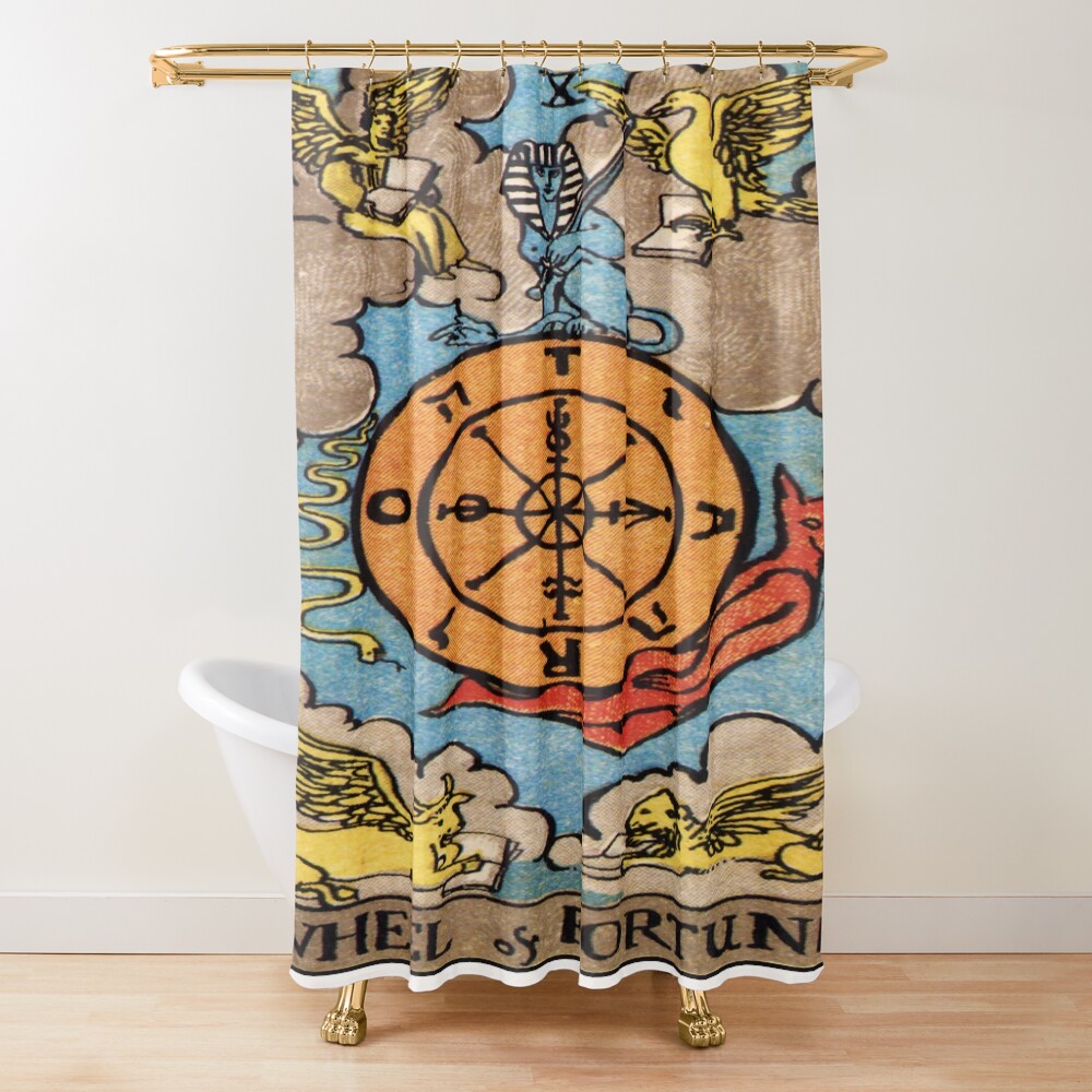 Wheel Of Fortune X Tarot Design Shower Curtain
