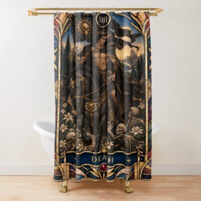 Death Tarot Classic Arcana Design Shower Curtain
