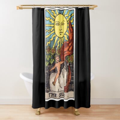The Sun Xix Tarot Design Shower Curtain