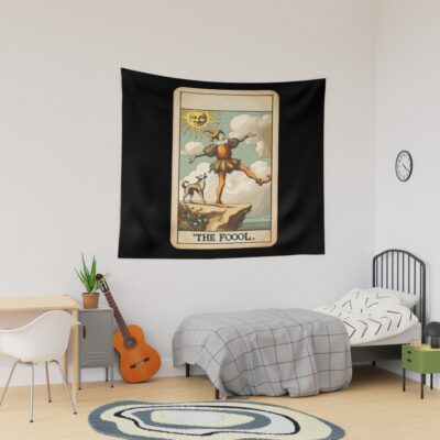 The Fool Halloween Vintage Tarot Design Tapestry