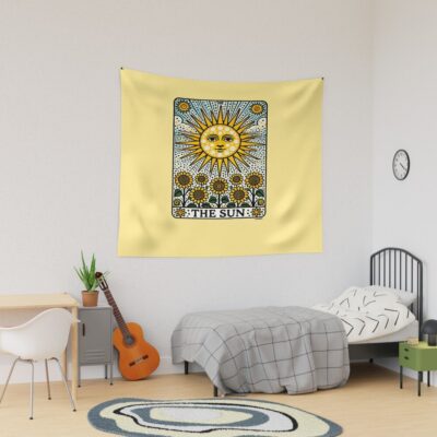 The Sun Tarot Mystic Design Tapestry