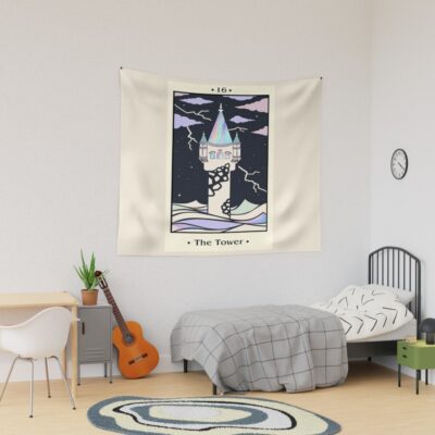 The Tower Tarot Mystic Design Tapestry