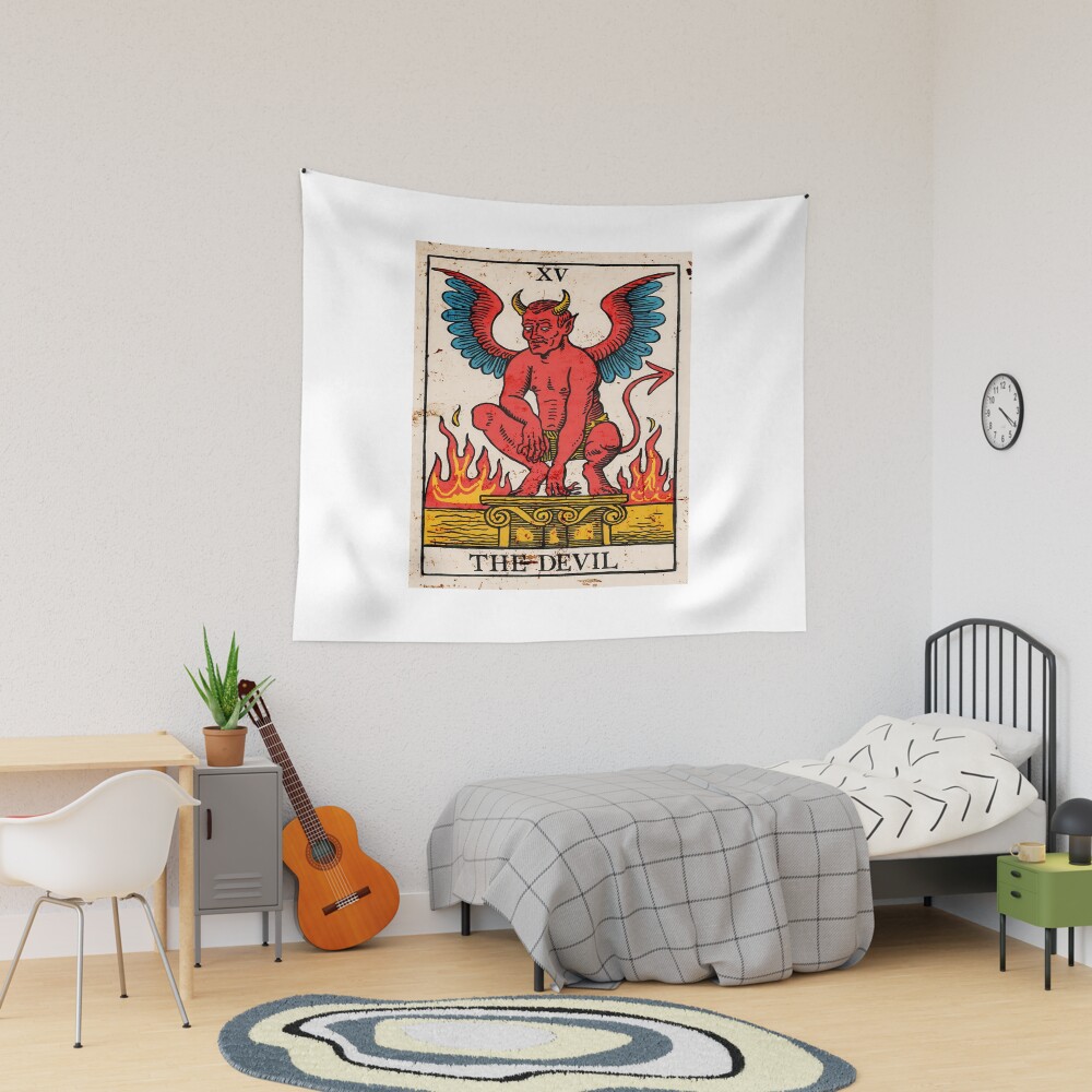 The Devil Tarot Mystic Design Tapestry