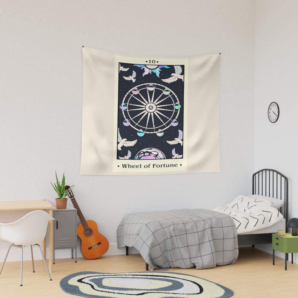 Wheel Of Fortune Mystic Tarot Design Tapestry