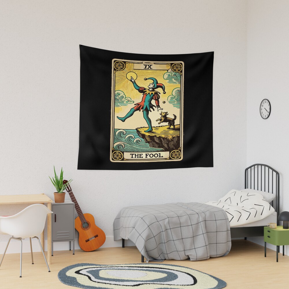 The Fool Vintage Halloween Arcana Design Tapestry