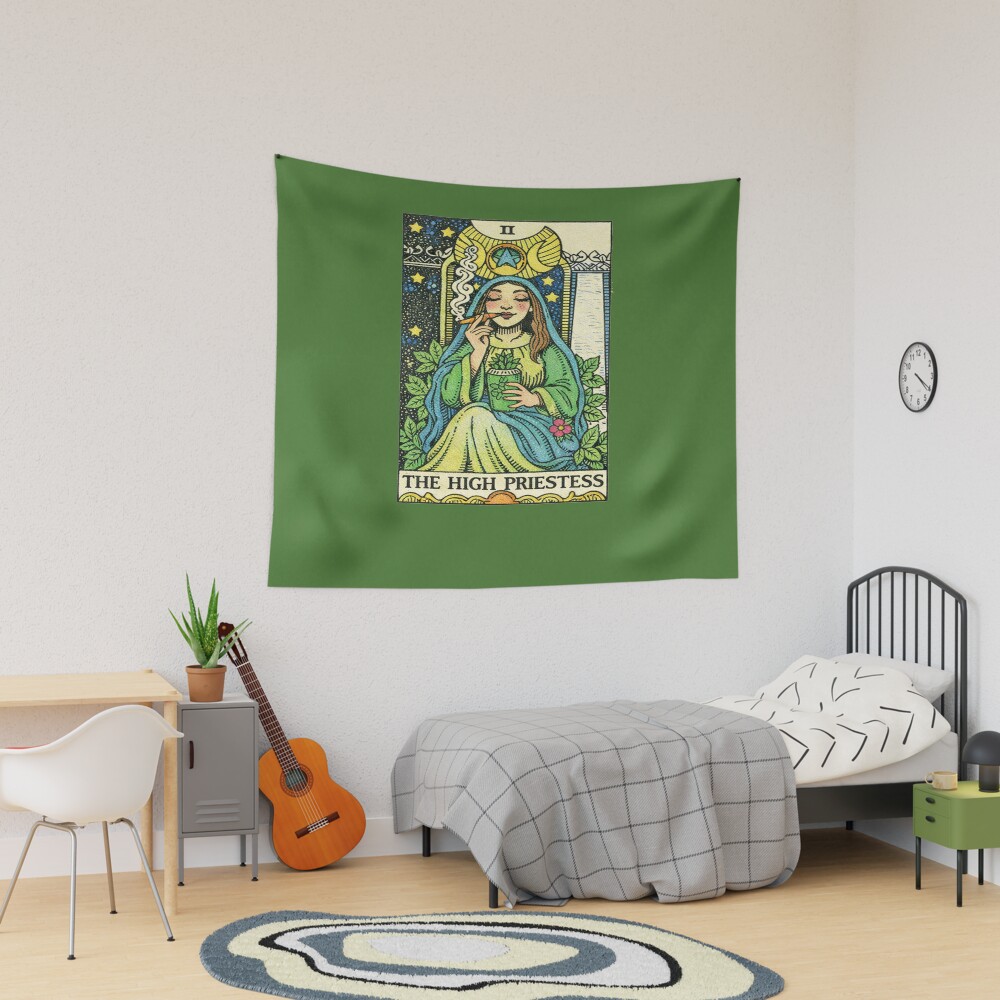 The High Priestess Mystic Tarot Design Tapestry