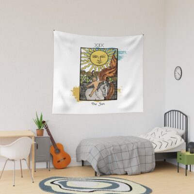 The Sun Tarot Classic Design Tapestry