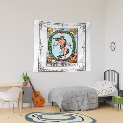 The World Tarot Mystic Design Tapestry