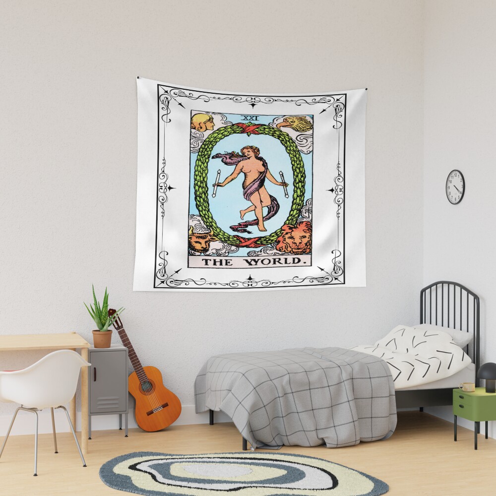 The World Tarot Mystic Design Tapestry
