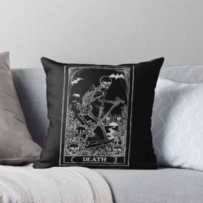 Death Tarot Classic Card Design Throw Pillow