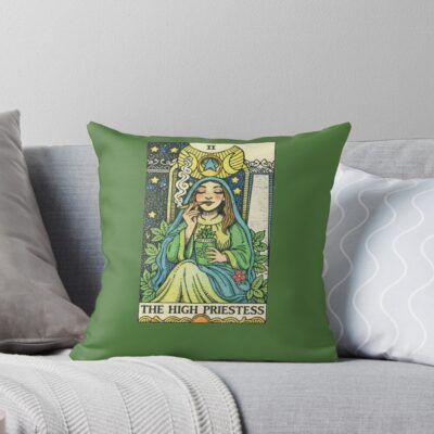 The High Priestess Mystic Tarot Design Throw Pillow