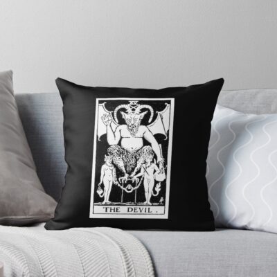 The Devil Classic Tarot Design Throw Pillow