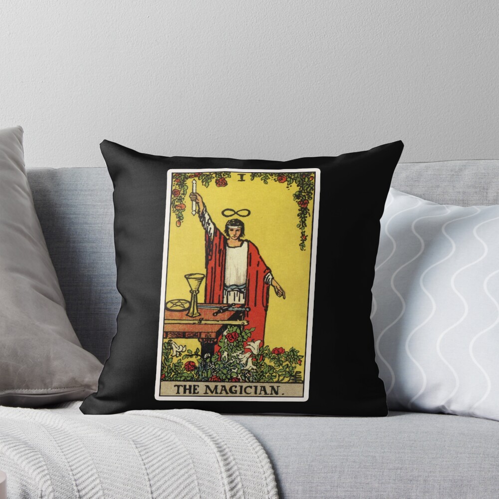 The Magician I Tarot Design Throw Pillow